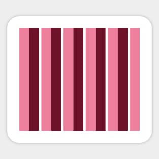 Pink and Red Stripe Pattern Sticker